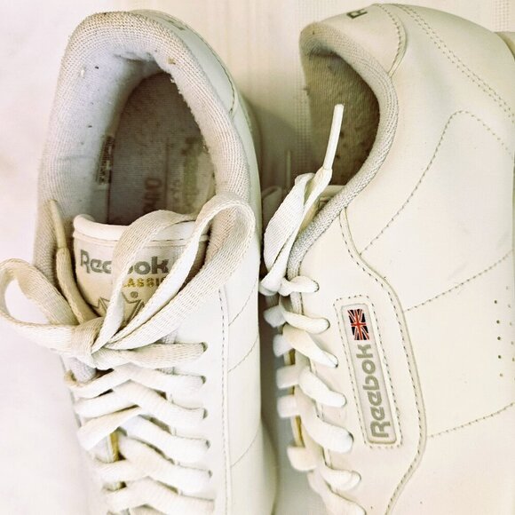 Reebok Classic Casual White Leather Women Tennis Shoes Size 9M - Picture 3 of 4